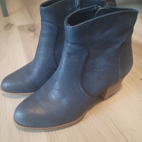 Blue Heeled Booties - Picture 2 of 6